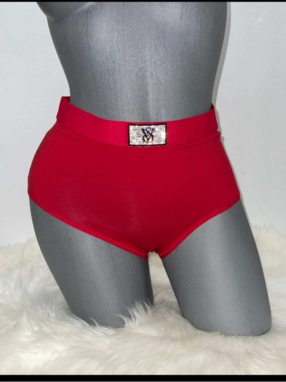 Victoria’s Secret Logo Cotton Shine Patch Modern Brief Panty Underwear. NWT